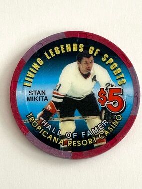 Stan Mikita Tropicana Las Vegas $5 Casino Chip Living Legends of Sports